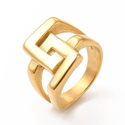 Настоящее золото 18K Ионное покрытие (ip) 304 кольца из нержавеющей стали для мужчин и женщин, широкая полоса кольца, реальный 18 k позолоченный, размер США 7 (17.3 мм), 4~17.5 мм