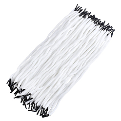 Weiß Polyesterkorde, mit schwarzem Kabelende, für DIY Geschenk Bagd Seil Griff machen, weiß, 320x4 mm