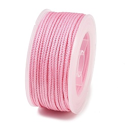 Pink Round Nylon Braided Cord, for Jewelry Beading Making, Pink, 1.8mm, about 18.59 Yards(17m)/Roll