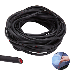 Черный 10М ПВХ внутренняя отделка салона автомобиля, полоса для предотвращения столкновений автомобилей, чёрные, 6x4.5 мм