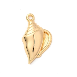 Shell Shape Латунные подвески, без кадмия, без никеля и без свинца, реальный 18 k позолоченный, формы раковины, 20.5x12x4 мм, отверстие : 1.6 мм