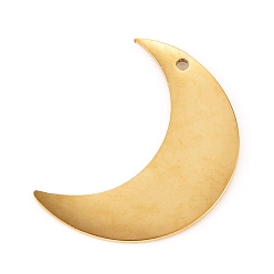 Золотой 304 подвески из нержавеющей стали, зеркальная полировка, лазерная резка, луна, полумесяц, золотые, 22.5x16.5x0.8 мм, отверстие : 1.2 мм