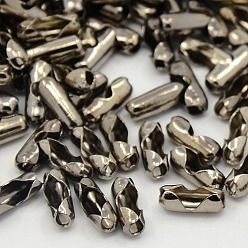 Gunmetal Brass Ball Chain Connectors, Gunmetal, 9.5~10x3.5mm, Fit for 2.4mm ball chain