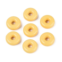Donut Акриловые бусины, непрозрачный, золотые, пончик, 14x5 мм, отверстие : 3.5 мм, Около 793 шт / 500 г