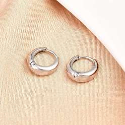 Нержавеющая Сталь Цвет 316 серьги-кольца из хирургической нержавеющей стали, цвет нержавеющей стали, 11.5x12x4.5 мм