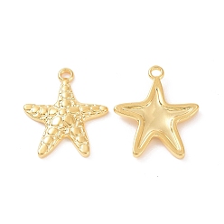 Золотой Ионное покрытие (ip) 304 подвески из нержавеющей стали, прелести морская звезда, золотые, 23x19.5x3 мм, отверстие : 1.8 мм