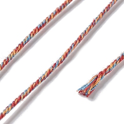 Сэнди Коричневый Полиэфирный крученый шнур, круглые, для изготовления ювелирных изделий DIY, песчаный коричневый, 1 мм, около 49.21 ярдов (45 м) / рулон