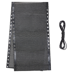 Серый Рафа льняной тканевый чехол на стул, с резиновыми шнурами, серые, 1580~1590x425x3~4.1 мм, отверстие : 8.5 мм