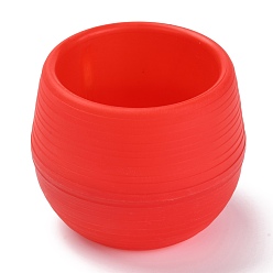 Красный Пластиковые горшки для растений, сеялка для пересадки рассады, для садового офиса и украшения балкона, колонка, красные, 79.5x65 мм, внутренний диаметр: 57 мм