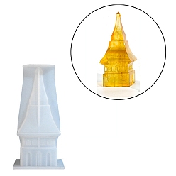 Белый Силиконовые формы для показа колец в форме замка своими руками, формы для литья смолы, белые, 107x53x53 мм