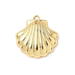 Настоящее золото 18K Латунные подвески, подвески в форме ракушек, без свинца и без кадмия, долговечный, настоящий, стойки покрытие, с целью перехода в кольце, реальный 18 k позолоченный, 18.5x20x4.5 мм
