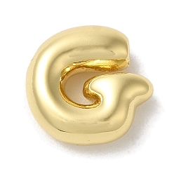 Letter G Brass Pendants, Long-Lasting Plated, Real 18K Gold Plated, Letter G, 10x10x3.5mm, Hole: 1.4mm
