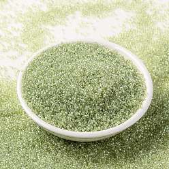 (RR1135) Inside Dyed Lime MIYUKI Round Rocailles Beads, Japanese Seed Beads, 15/0, (RR1135) Inside Dyed Lime, 1.5mm, Hole: 0.7mm, about 250000pcs/pound