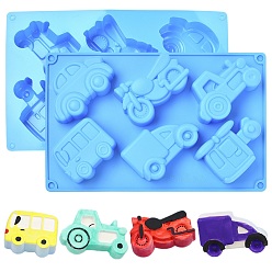 Blue Car Theme Cake Ice Silicone Molds, Blue, 26.8×17×2.8cm
