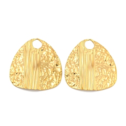 Настоящее золото 18K Ионное покрытие (ip) 304 подвески из нержавеющей стали, треугольный шарм, , реальный 18 k позолоченный, 33.5x31x3 мм, отверстие : 6 мм