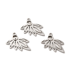 Нержавеющая Сталь Цвет Не тускнеет 304 подвеска из нержавеющей стали со стразами, полый лист, цвет нержавеющей стали, пригодный для стразов 3 мм, 14x16x2 мм, отверстие : 1.5 мм