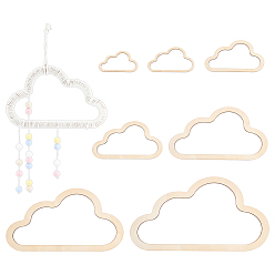 Cloud Деревянные рамки для макраме, для изготовления декора в стиле бохо, облако, 5~17.5x8~28x0.35 см, 7 шт / комплект