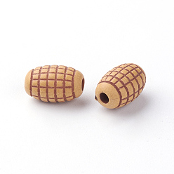 Peru Imitation Wood Acrylic Beads, Oval, Peru, 11x7.5mm, Hole: 2mm, about 1390pcs/500g