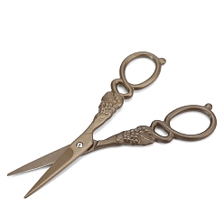 Коричневый Ножницы из нержавеющей стали, ножницы для вышивания, швейные ножницы, кофе, упаковка: 100x45мм
