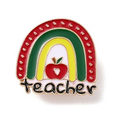 Радуга Тема Дня учителя, покрытие стойки, броши из легкого золотого сплава, эмалевые булавки, радуга, 25x26.5x1.5 мм