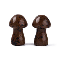 Красный Обсидиан Декоративные грибы из натурального красного дерева и обсидиана., фигурка для украшения домашнего рабочего стола, 35~37x21~22.5x21~22.5 мм