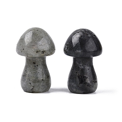 Лабрадорита Декоративные грибы из натурального лабрадорита, фигурка для украшения домашнего рабочего стола, 35~37x21~22.5x21~22.5 мм