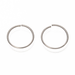 Нержавеющая Сталь Цвет Не тускнеют 304 нержавеющая сталь открытые быстроразъемные соединения, Кольца, цвет нержавеющей стали, 14x0.8 мм, внутренний диаметр: 12 мм