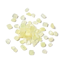 New Jade Natural New Jade Beads, No Hole/Undrilled, Nuggets, 7~19x5~8.5x2.5~7.5mm, about 800pcs/500g