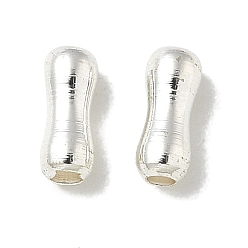 Серебро Стойки обшивки латунные бусины, долговечный, без свинца и без кадмия, кость, серебряные, 6x2.5 мм, отверстие : 0.2 мм