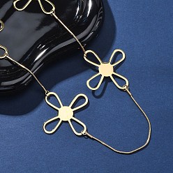 Настоящее золото 18K 304 креста нержавеющей стали ссылку цепи ожерелья, ионное покрытие (ip), реальный 18 k позолоченный, 30.71 дюйм (78 см) в длину + 60 удлинитель мм