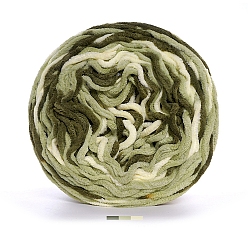 Темно-оливково-зеленый Супер мягкая толстая хлопковая пряжа для вязания, пряжа амигуруми, пряжа для вязания крючком, для свитера, шапки, носков, детских одеял, сегмент окрашенный, темно-оливковый зеленый, 5 мм