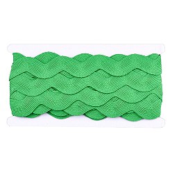 Зеленый лайм Полиэфирные ленты, форма волны, зеленый лайм, 38~40 мм, 10 двор / карта