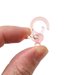 Thistle Transparent Plastic Lobster CLaw Clasps, Thistle, 26x19x6mm, Hole: 2mm