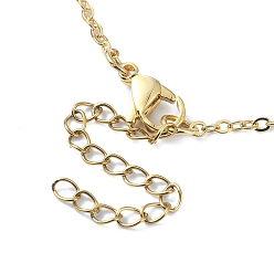 Platinum & Golden 2Pcs 2 Color Brass Bar Link Chains Macrame Pouch Empty Stone Holder for Pendant Necklaces Making, Platinum & Golden, 17.91 inch(45.5cm), 1Pc/color