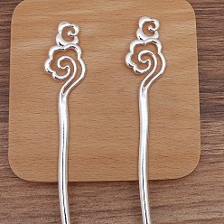 Серебро Поиск палочек для волос из сплава в старинном стиле, для ювелирных украшений своими руками, облако, серебряные, 167x22 мм, 20 шт / комплект