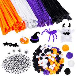 (52) Непрозрачная лаванда Наборы для самостоятельного изготовления кукол в стиле Holloween, в том числе пряжа для помпонов для рукоделия, шарики-помоны, трубочисты, пластиковые глазки-кабошоны, кабошоны с подвижными глазами из самоклеящегося ПВХ, разноцветные