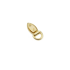 Light Gold Alliage coudre sur les fermoirs de sac à main, boucle de bouche de sac à bouton-pression, or et de lumière, 3.5x1.5 cm, Diamètre intérieur: 1.1 cm