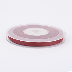 Dark Red Double Face Matte Satin Ribbon, Polyester Satin Ribbon, Dark Red, (1/4 inch)6mm, 100yards/roll(91.44m/roll)