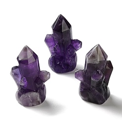 Аметист Украшения из кластеров натурального аметиста, фигурка для украшения дома, энергетический камень рейки для исцеления, 48~49x31~32x23~25 мм
