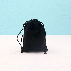 Прусский Синий Бархатные мешки на шнуровке, прямоугольные подарочные мешочки из органзы для ювелирных изделий, берлинская лазурь, 9x7 см