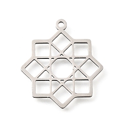 Нержавеющая Сталь Цвет 201 подвески из нержавеющей стали, лазерная резка, 8 баллы звезда очарование, октаграмма очарование, цвет нержавеющей стали, 26.5x23.5x1 мм, отверстие : 1.6 мм