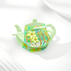 Бледно-Зеленый Заколки-когти с уксусной кислотой, чайник, аксессуары для волос для девочек или женщин, бледно-зеленый, 43x67 мм