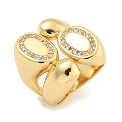 Настоящее золото 16K Регулируемые кольца из латуни с прозрачным фианитом, кольца для женщин, без кадмия и без свинца, реальный 16 k позолоченный, внутренний диаметр: 16 мм