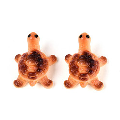 Сэнди Коричневый Непрозрачная смола декодирует кабошоны, черепаха, песчаный коричневый, 28.5~29x24x15 мм