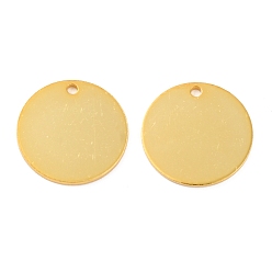 Золотой 925 плоские круглые подвески из стерлингового серебра, золотые, 12x0.7 мм, отверстие : 1.1 мм
