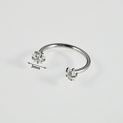 Нержавеющая Сталь Цвет 304 кольца для губ из нержавеющей стали с прозрачным кубическим цирконием, хрящевые серьги, цвет нержавеющей стали, 8 мм