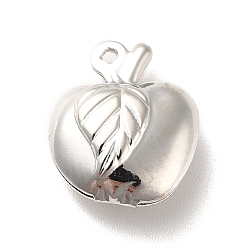 Платина Стойки обшивки латунные прелести, яблоко, платина, 13.5x11x5 мм, отверстие : 1 мм