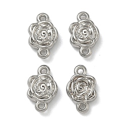 Нержавеющая Сталь Цвет 304 ссылки нержавеющей стали, подвески в форме цветка, не тускнеет, цвет нержавеющей стали, 9.5x6x2.5 мм, отверстие : 0.8 мм