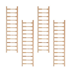 Mocasín Soporte de escalera de madera para casas de muñecas, accesorios de casa de muñecas micro paisaje, simulando decoraciones de utilería, mocasín, 305x70.5x7 mm