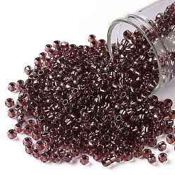 (746) Copper Lined Light Amethyst TOHO Round Seed Beads, Japanese Seed Beads, (746) Copper Lined Light Amethyst, 8/0, 3mm, Hole: 1mm, about 10000pcs/pound